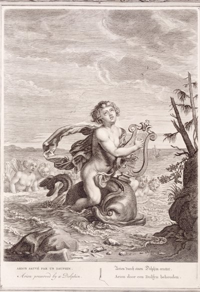 Arion sauvé par un dauphin - Bernard Picart